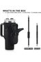 Insulated Water Bottle Carrier for Stanley 40oz Tumbler,Neoprene Cup Holder w/Phone Pocket & Adjustable Strap,Shockproof, Noise-Reduction Design |Hiking, Commuting Accessories - 6
