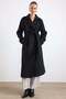 Oversize Detachable Fur Low Sleeve Coat Black 3178 - 6