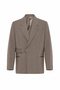 Belted Relax Fit Men's Blazer Jacket