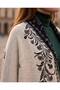 Carnation Patterned Women's Shoulder Shawl, Knitwear Shawl, Cape Shawl, Poncho - 2