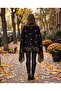 Carnation Patterned Women's Shoulder Shawl, Knitwear Shawl, Cape Shawl, Poncho - 4