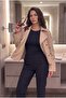 Basic Buttoned Double-Breasted Collar Beige Trench Coat - 3