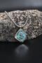 Anchor Figured Turquoise Stone Necklace Stainless Steel Chain 902905 - 3