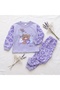 Teddy Bear Printed Baby Girl Pajama Set - 5
