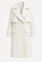 Ecru Buttoned Cashmere Coat - 2