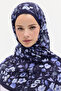 Lyra Rami Shawl - Navy Blue - 3