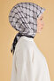 Fresh Geometric Pattern Black Gray Pure Scarf 7 - 23 - 3