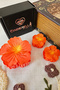 Set of 3 Coral Orange Japanese Rose Hibiscus Flower Hairpin Buckle Set - Hawaiian Summer Beach Hair Clip