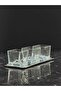 Silver Mavida 3-Piece Glass Bowl Set with Tray, Breakfast, Snack, and Sauce Serving Container with Baton Tray, 4 Pieces - 4