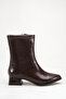 Black Women's Short Heeled Boots - 2