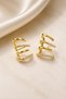 Women's Gold Stone Hoop Earrings – Multiple Looks