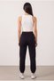 Women's High Waist Elastic Waist Lace-Up Pocketed Elastic Cuffs Baggy Jogger Sweatpants Po-3051 - 3