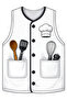 Children's Chef Costume Vest and Hat 2 Pieces Thick Paper Occupation Costume School Activity - 3