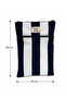 Navy Blue Striped Zippered Book Cover - 2