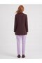 Flap Pocket Crepe Blazer Jacket Dark Brown - 4
