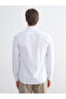 Slim Fit Long Sleeve Striped Gabardine Men's Shirt - 4