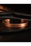Handmade Pure Copper Bracelet - Adjustable Women's and Men's Model with Ayetel Kürsi Written on the Inner Surface - 2