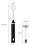 Rechargeable Milk Frother Handheld, 3-Speed Electric Coffee Frother with Stainless Steel Whisk, USB Foam Maker for Coffee, Latte, Cappuccino, Hot Chocolate, Milk Tea & Drinks - 2