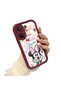 Vivo V60 Compatible Case Camera Protector Minnie Pattern Maroon Lover Couple Silicone Phone Case - 2