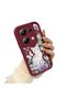 Xiaomi Poco M6 Pro 4g Compatible Case Camera Protective Case with Cat Burgundy Lover Couple Silicone Phone Case - 3