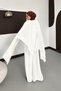 Women's Cape Shawl Detailed Chiffon Trouser Suit - 4