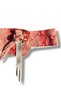 Women's Red Snake Patterned Bowknot Genuine Leather Belt - Evelune Design - Standard Size - 3
