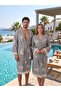 Unisex-Wood Printed-Leopard Pattern-Bath/Beach Muslin Fabric Bathrobe-Water Absorbent-Quick Drying