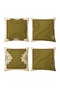 Green Flowers Patterned 4-Piece Throw Pillow Cover Set - 3