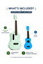 Parent & Child Guitar Ukulele Combo, Green Classical Guitar & Blue Ukulele Set, 2 Musical Instruments for Beginners, Family Music Practice, Learning & Gift - 5