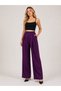 Women's High Waist Pleated Detailed Wide Leg Modal Fabric Sweatpants - 2