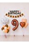 Happy Birthday Kraft Black Retro Balloon Set -9-