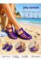 Women's Sandals with Transparent Belt Detail Non-Slip Sole Durable Stylish Appearance - 2