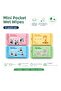 Mini Pocket Wet Wipes Set of 4, 64 Sheets, Alcohol-Free, Mixed Patterns for Sensitive Skin