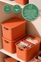 Decorative Storage Box 3-Piece Organizer with Lid Bathroom Kitchen Organizer Multi-Purpose Box