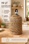 Cross Cut Design Hand Knitted Straw Bottle Cover 19 Lt