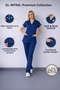 Indigo Light Navy Lycra Nurse Doctor Uniform Unisex Surgical Set Scrubs Uniform