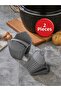 (2 Pieces) Colorful Silicone Oven Mitts Heat Insulated Non-Slip Microwave Cookware Tray Holder