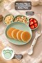 Monkey Figured Feeding Set - 4-Compartment Baby Food Bowl with Spoon and Fork, Green