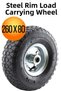 Load-Carrying Trolley Wheel Air-Filled Duplex Steel Wheel Bearing Ball Construction Wheelbarrow Wheel 260X80