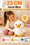 23 cm Crowned White Chick Plush Toy Soft Stuffed Cute Kids Playmate Decor - 3