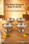 Set of 4 Stainless Metal Ice Cream Bowls with Stand Presentation Bowls 120 ml Ice Cream Dessert Bowls - 8