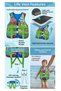 Children's Life Jacket XS 1-4 Years |   Sponge Neoprene Swimming Vest |   Adjustable Safety Buckle |   Pool Sea Life Vest - 3