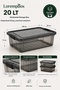 4-Piece Horizontal Organizing Set 20 Lt – Stackable Multi-Purpose Storage Box with Lockable Lid, Anthracite - 3
