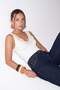 White Lace Strap Tank Top Tdrss26Al00005