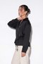 Black V-Neck Waist-Tied Satin Shirt Tdrss26Go00089 - 3