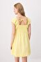 Yellow Linen Look Shirred Detailed Short / Mini Woven Dress Twoss26El00967 - 4
