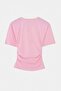 Light Pink Fitted Crew Neck Short Drawstring Cotton Stretch Knitted T-Shirt Twoss26Ts00052 - 7