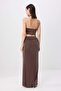 Mink High Degaje Collar Knitted Glitter Knitted Bottom - Top Set Tprss26Au00011 - 4