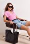 Pembe Fitted/Vücuda Oturan Büzgü/Drape Detaylı Örme Bluz TWOSS25BZ00605 - 2