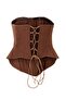 Kahverengi Bağcıklı Fitted Straplez Korse Büstiyer TPRSS26BS00035 - 8
